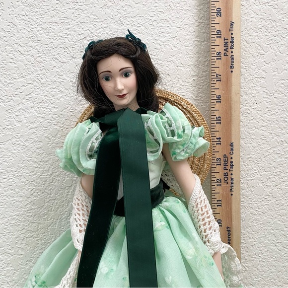 Vintage Franklin Mint Scarlett O'Hara Gone With The Wind Porcelain Doll - Picture 7 of 14